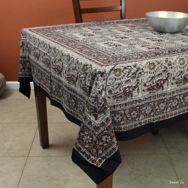 Elephant tablecloth orders Rectangular cotton printed tablecloth